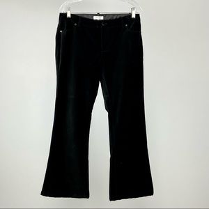 Calvin Klein Black Velvet Boot Cut Jeans 8